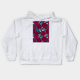 Red waratah and fairy wrens Kids Hoodie